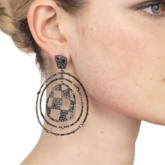 Alexis Bittar checkerboard drop earrings - Picture 2 of 2